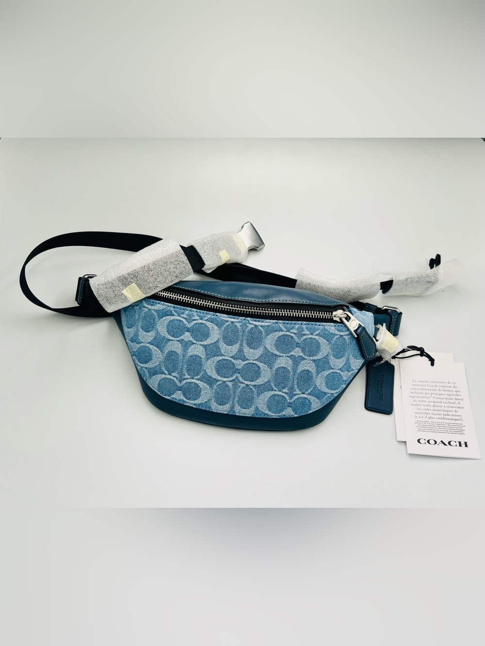 Coach Warren Signature Denim Fanny Belt Bag NWT - Picture 5 of 8